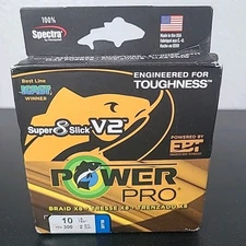 Power Pro Super 8 Slick V2 Braid X8 30lb by 300yds Blue 