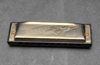 Vintage Hohner The American Ace Harmonica w Box & Instructions Made in USA