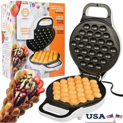 Bubble Waffler Hong Kong Egg Waffle Maker Nonstick Coating Quick Cleanup 1000W