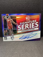 Dominique Wilkins Auto 2020-21 Donruss Optic Signature Series Purple Prizm HOF