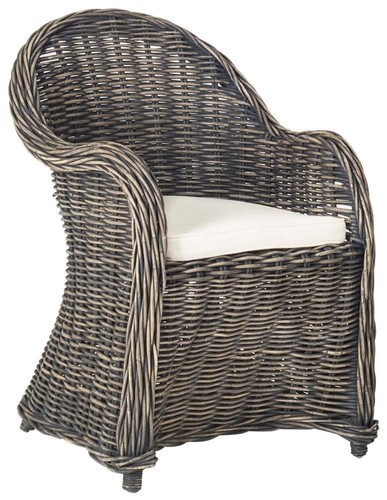 Home Collection Callista Yellow Wicker Club Chair