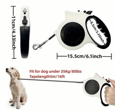 Retractable Dog Pet Leash 16Ft Heavy Duty With Led Light Anti Slip Automatic