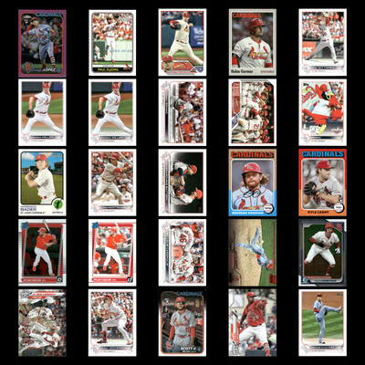 St. Louis Cardinals Lot 25 Baseball Cards Topps Chrome Irving Lopez NM Baseball