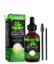  2 NIB  Bottles Al'iver Jamaican Black Castor Oil Pure Cold Pressed, Sealed 