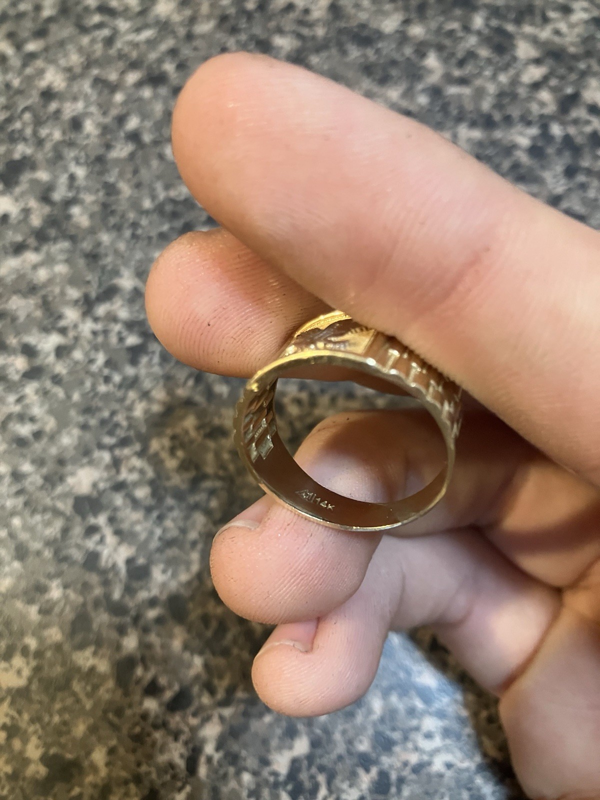 Solid 14k Gold Eagle Ring With Jubilee Bracelet D… - image 2