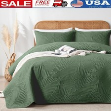 Lightweight Comforter Set Reversible Quilt Bedspread Pillow Shams All Season