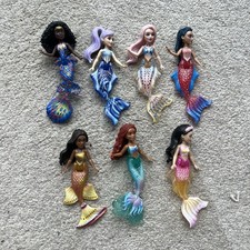 Disney Store Ariel Little Mermaid And Sisters Figure Doll Set Of 7