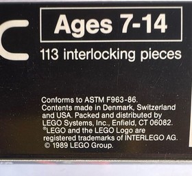 LEGO Technic 8024 Universal Set Vintage 113 Pieces 1989 Boxed Ages 7-14