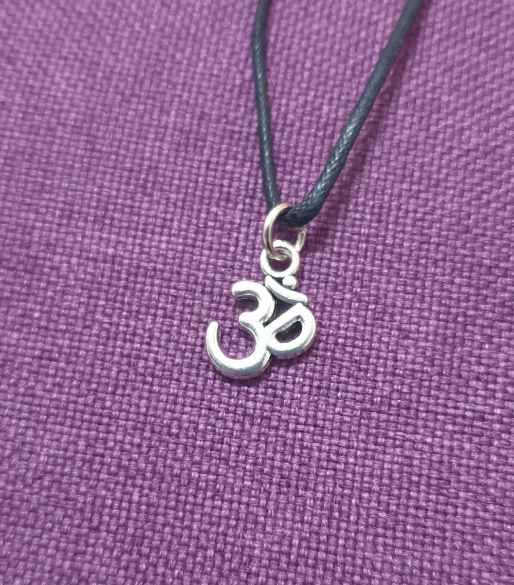 Om Aum Buddhist Hindu Symbol Pendant Cord Necklace eBay