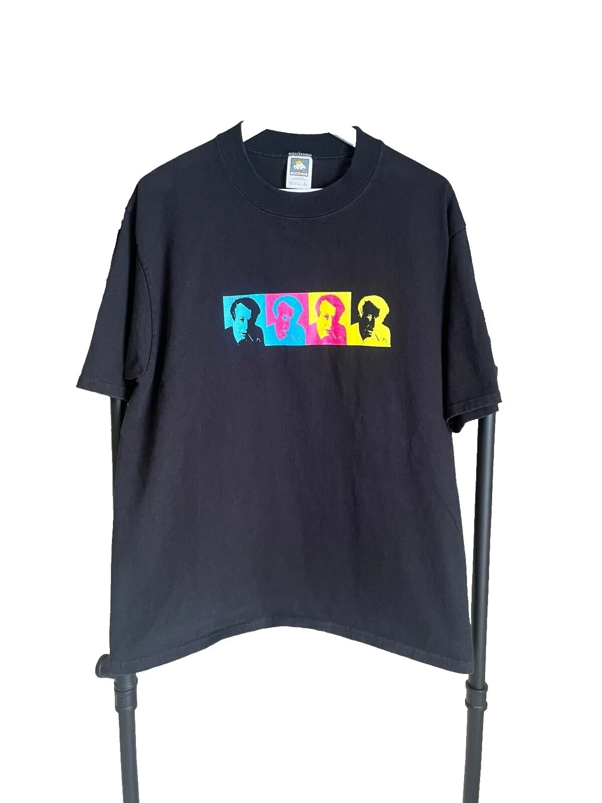 Algodón negro 1990s Vintage Camisetas para Hombres