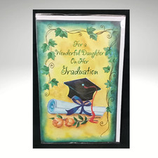Greeting Card "For a Wonderful Daughter on Her Graduation" Sealed w/Envelope