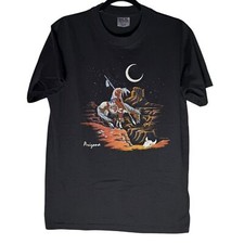 VTG 90s Oneita T-Shirt Size Large Native American Material Things Made in USA