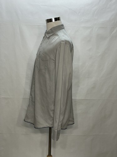 Tommy Bahama Island Crafted Modern Fit Shirt Size L Solid Gray Long Sleeves - Bild 3 von 11