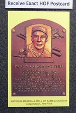 STAN COVELESKI  Hall-of-Fame Plaque Postcard _ Receive Exact Postcard