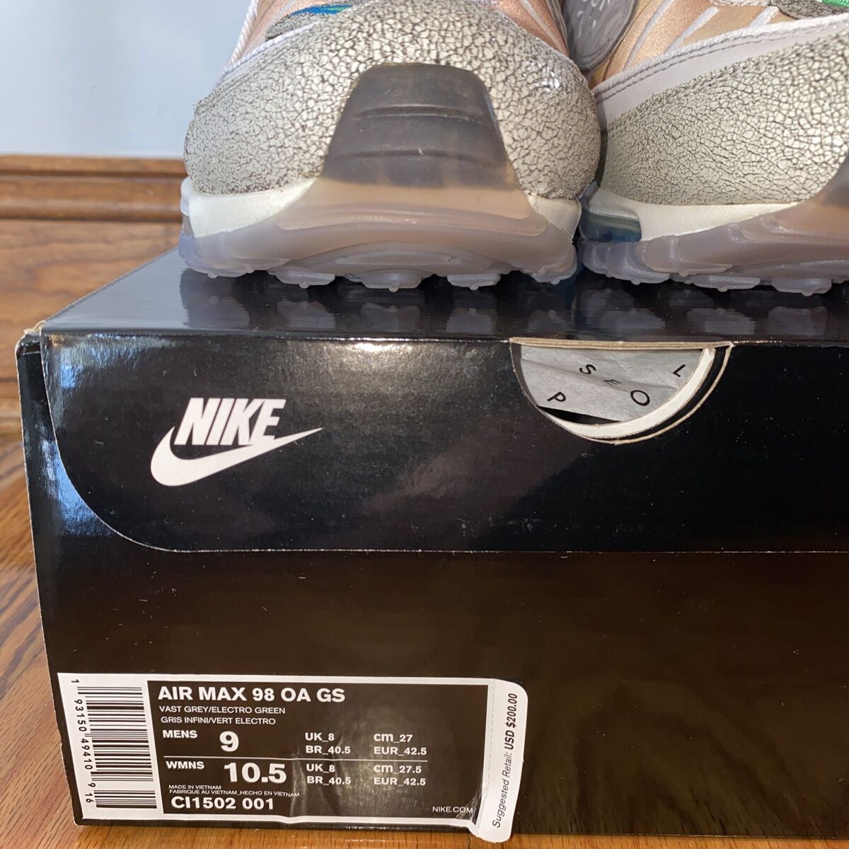 Nike Air Max 98 OA GS CI1502-001 NYC LA MEZCLA size Men's 9 Nike Air Max 98 OA GS CI1502-001 NYC LA MEZCLA size Men's 9