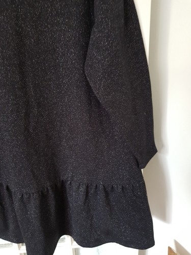 M&S COLLECTION Black Tunic Dress With Silver Sparkle size 22 EXCELLENT - Picture 5 of 10