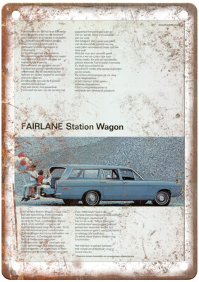 Vintage Autofolder US Fords 1968 Ad Retro Look Metal Sign A9428