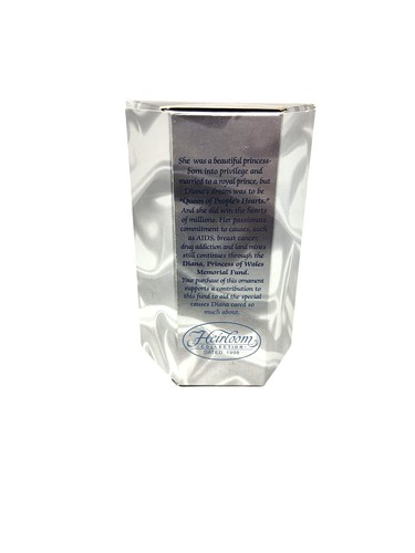 Vintage 1998 Carlton Heirloom Collection 10 Anniversary Diana Princess of Wales. - Picture 5 of 5