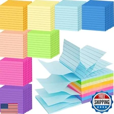 48 Pack 3840 Sheets Pop Up Sticky Notes Lined 3x3 inch Self-Stick Notes Pads 