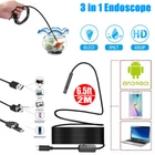 3in1 Borescope Endoscope 6 LED Inspection Scope Camera For Android Cell Phone HD