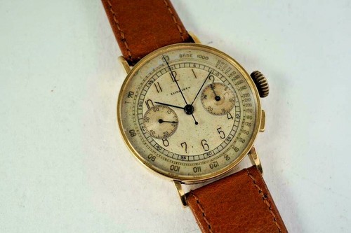 LONGINES 18K CHRONOGRAPH 13ZN FLYBACK EARLY ORIGINAL DIAL DATES 1939 | eBay