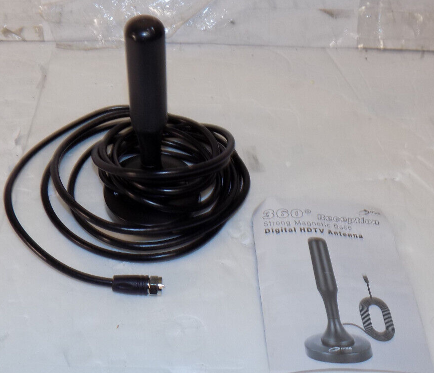 HiDB Indoor TV Antenna with Magnetic Base and 10ft Coax Cable for Smart TVs-image