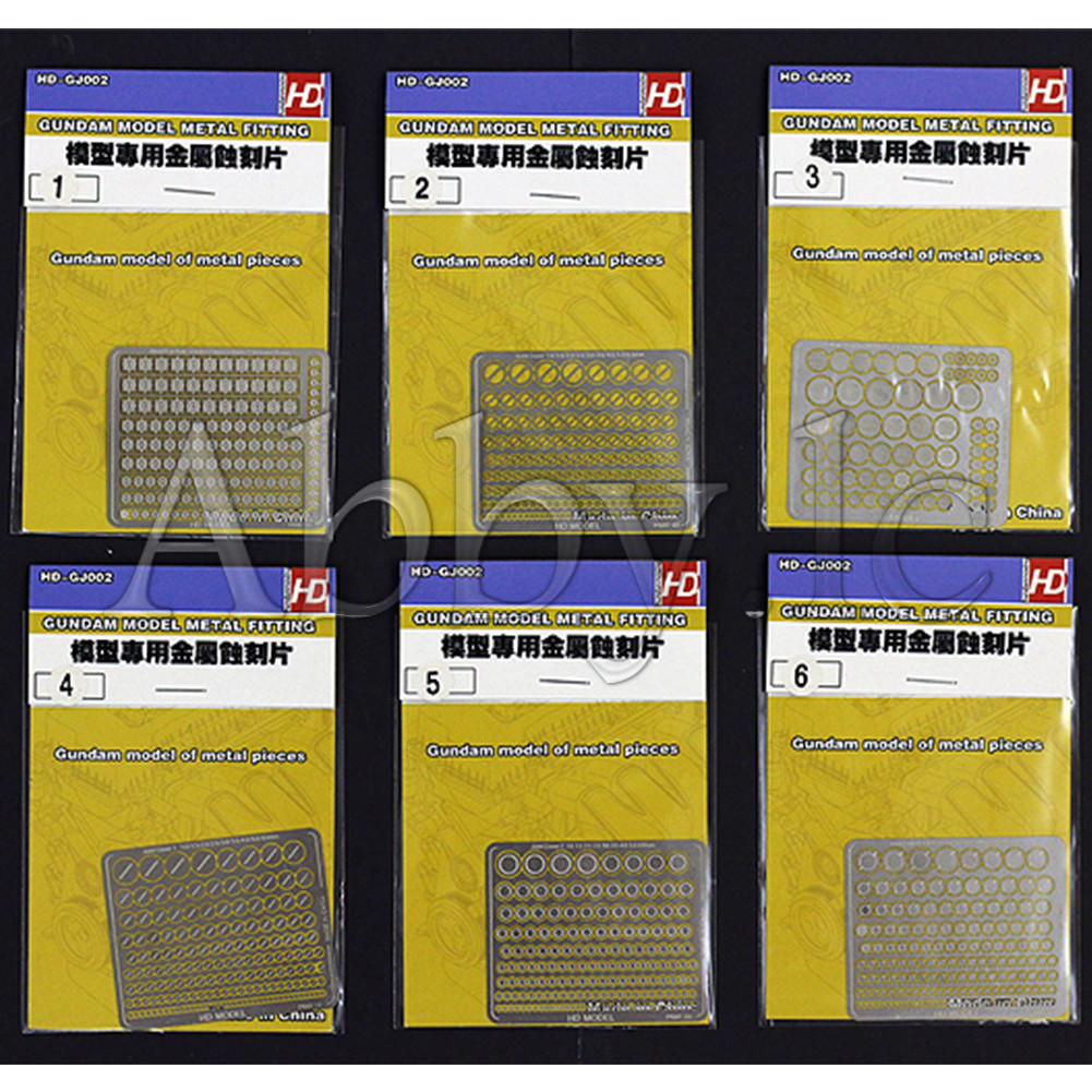for RG HG 1/144 MG 1/100 PG 1/60 Model 6PCs Etch Sheet Metal Details Add-on Part