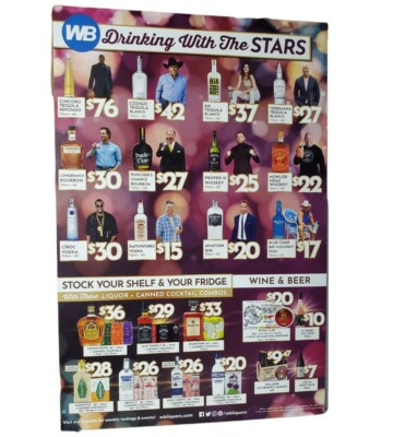 Liquor Alcohol Bar Poster 36'' x 24'' Michael Jordan Conor McGregor George Strait 