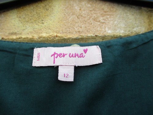 Per una size 12 embroidered-front green dress NEW!!! - Picture 3 of 13