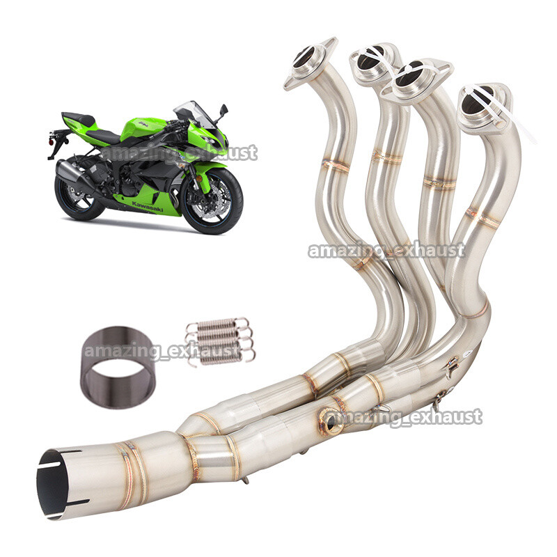 For Kawasaki Ninja ZX6R ZX636 2009-2023 Exhaust Header Pipe For Kawasaki Ninja ZX6R ZX636 2009-2023 Exhaust Header Pipe