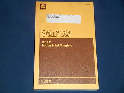 CAT CATERPILLAR 3512 INDUSTRIAL ENGINE PARTS BOOK MANUAL S/N 49Y486-UP 65Z602-UP