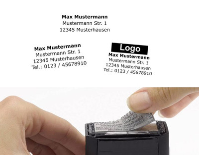 Stempelplatte Textplatte für Colop Printer 10 20 30 40 50 60