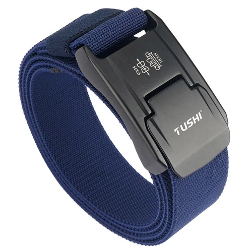 Men Tactical Belt Elastic Belt Strong Nylon Alloy Quick Release Buckle Stretch - Picture 10 of 21