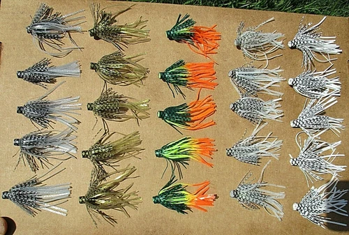 25ct ASSORTED 2.5 inch SILICONE Hula SKIRTS Pro Style Push-On Bass Spinnerbaits