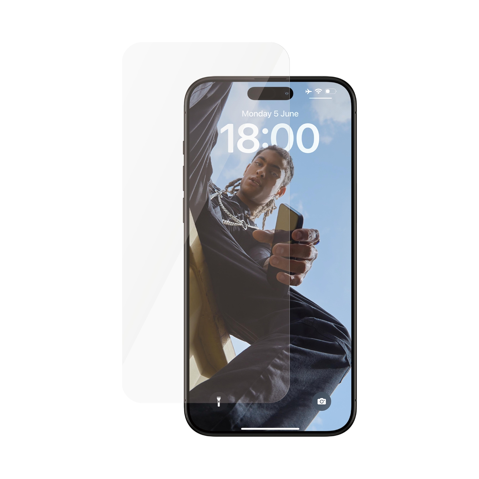 безопасный. от PanzerGlass Displayschutz iPhone 15 Pro Max отличается сверхширокой посадкой