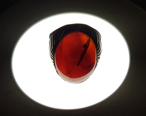 Neu HERREN Ring Sterlingsilber 925 Aqeq Jemenitisch Handarbeit KABDI DUNKELROT كدي كرزي - Bild 9 von 14