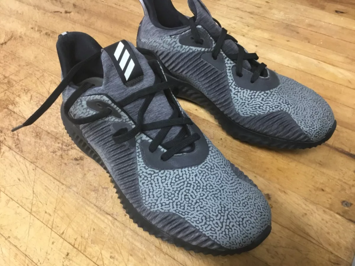 Adidas AlphaBounce Triple Black Running Athletic Shoe Mens 9.5 Art