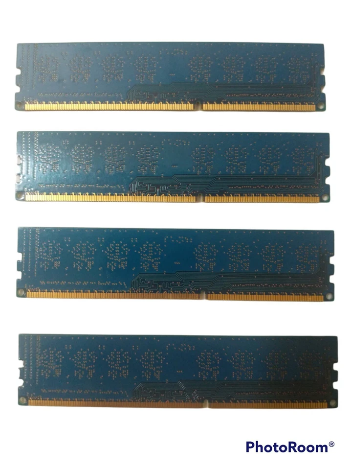 Lot of 4 Elpida 1GB 1Rx8 PC3-10600U-9-10-A0 EBJ10UE8BDF0-DJ-F RAM Desktop Memory - Image 3 of 3