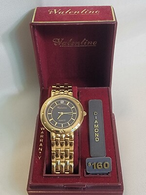 Vintage Gold Valentino Watch In Original Box With Papers Vintage Gold Valentino Watch In Original Box With Papers