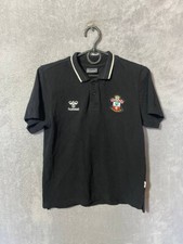 Southampton Training Jersey Football Polo Shirt Black Hummel Cotton Young Size M