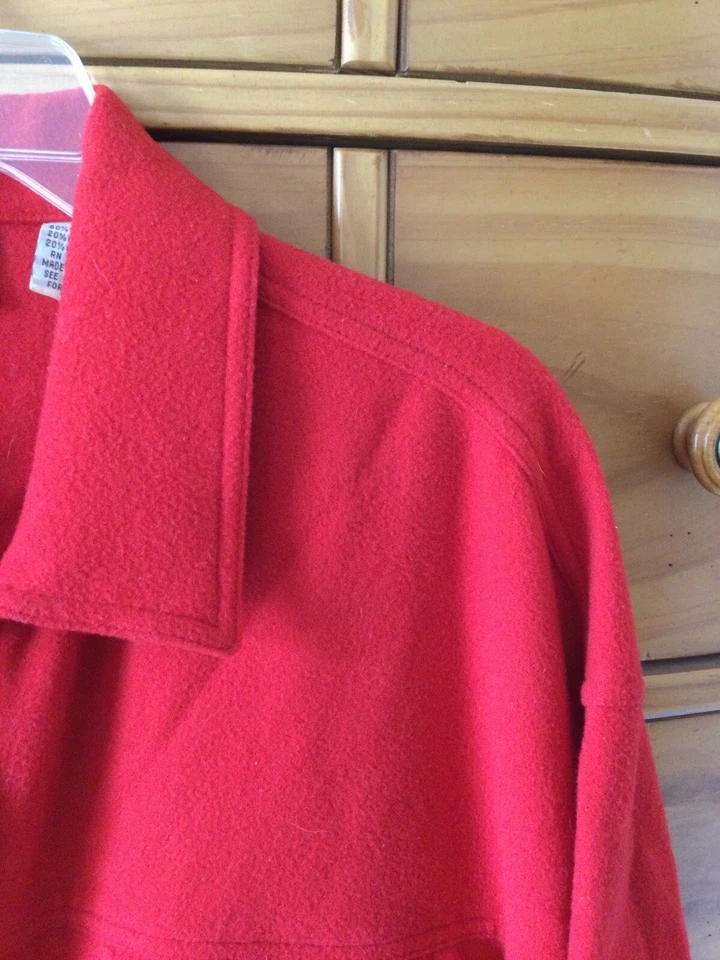 Vintage DKNY JEANS 90s Jacket red size medium wool cashmere blend - Image 2 of 4