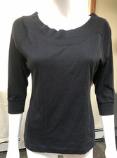 Vintage AVON FASHIONS Pullover Sweater - 3/4 Sleeves - Black - Size S