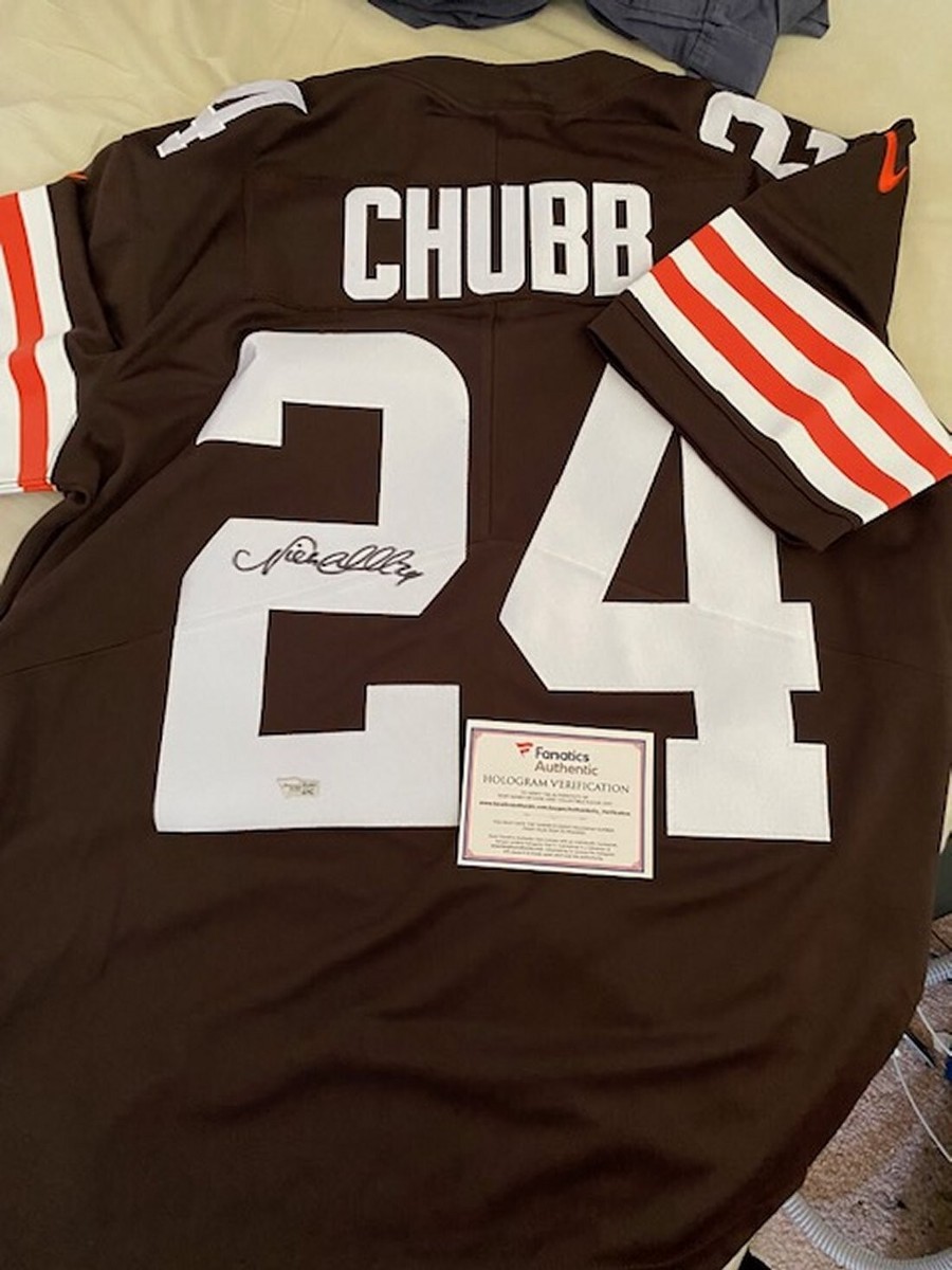NICK CHUBB SIGNED CLEVELAND BROWNS NIKE VAPOR LIMITED JERSEY FANATICS  AUTHENTIC