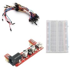 MB102 Power Supply Module 3.3V 5V MB102 Breadboard Board 400 Point Jumper cable