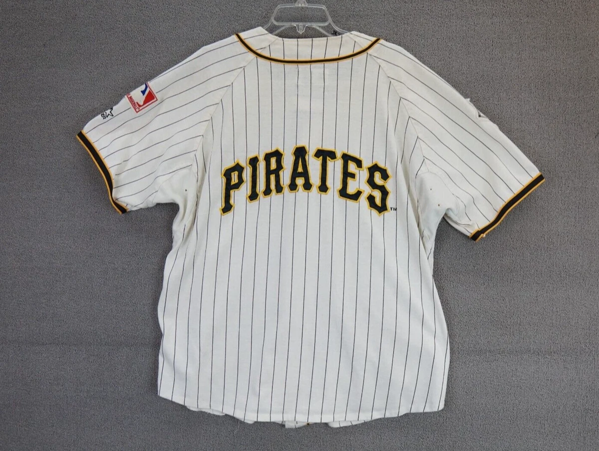 Vintage Starter Pittsburgh Pirates Jersey Stitched Sewn Mens size Large