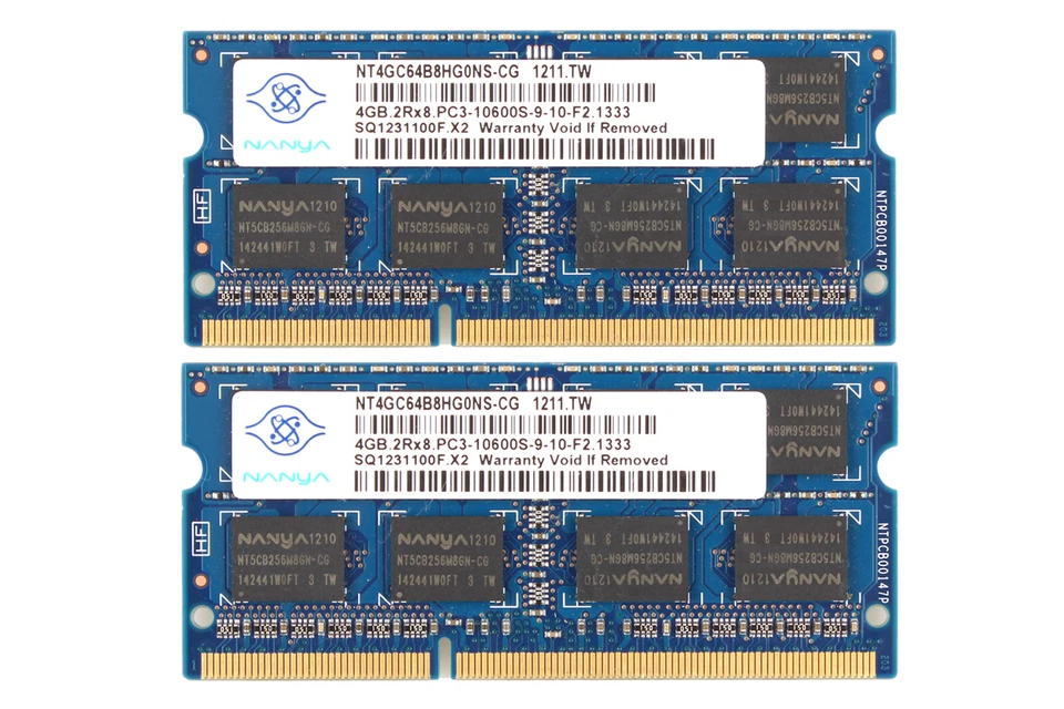 40GB RAM Nanya 10Pcs 4GB 2RX8 PC3-10600S DDR3 1333Mhz Memory RAM SODIMM Laptop - Image 3 of 4