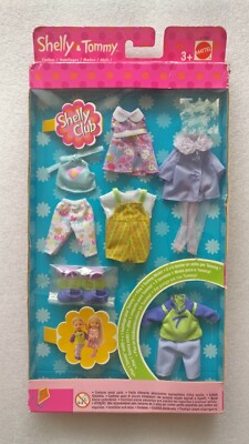 Barbie 2002 Shelly & Tommy 5 Fashion Outfits Doll Clothes by Mattel New SEALED