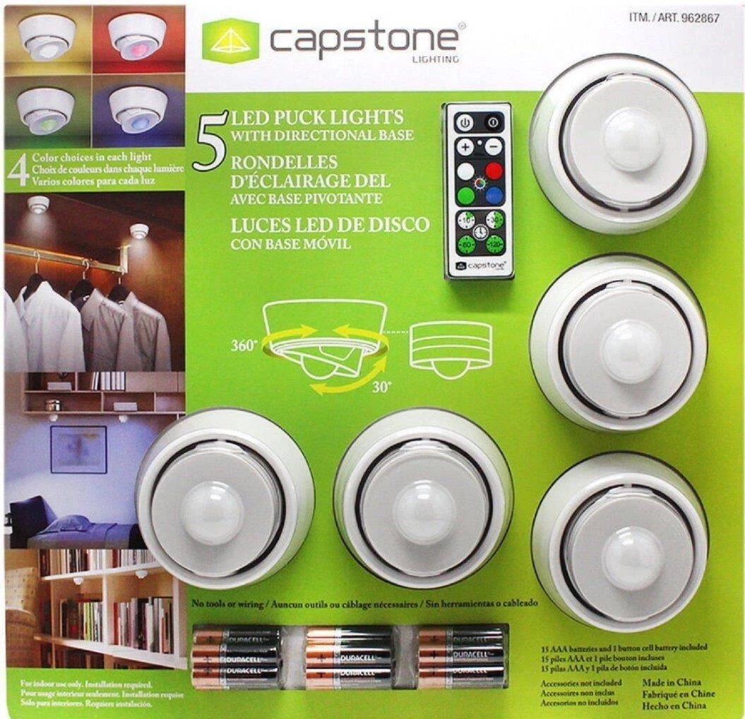 New Capstone 5 X Led Puck Lights