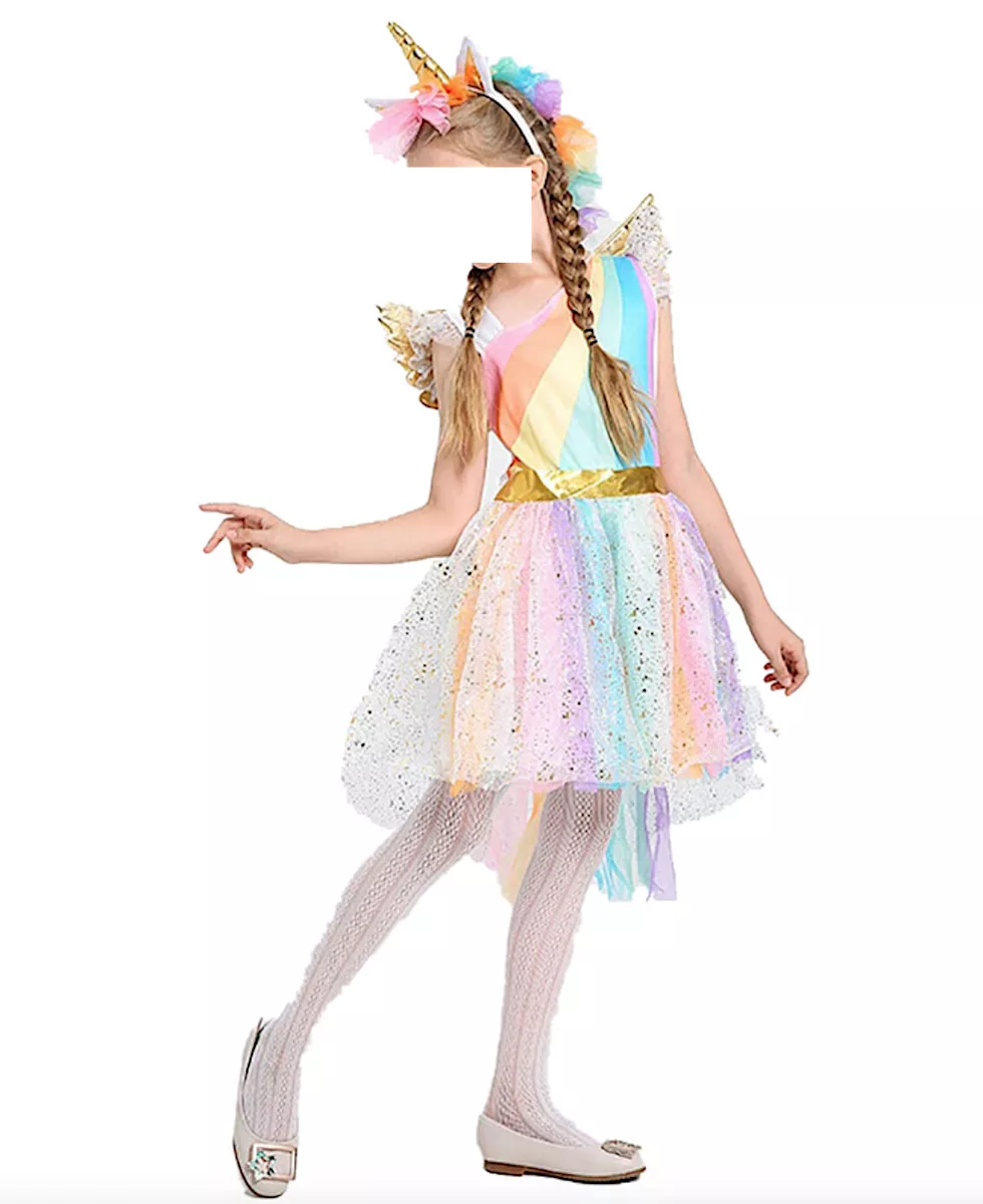 Unicorn Girl Carnival Dress with Wings Unicorn Cosplay Dress UNICOR01