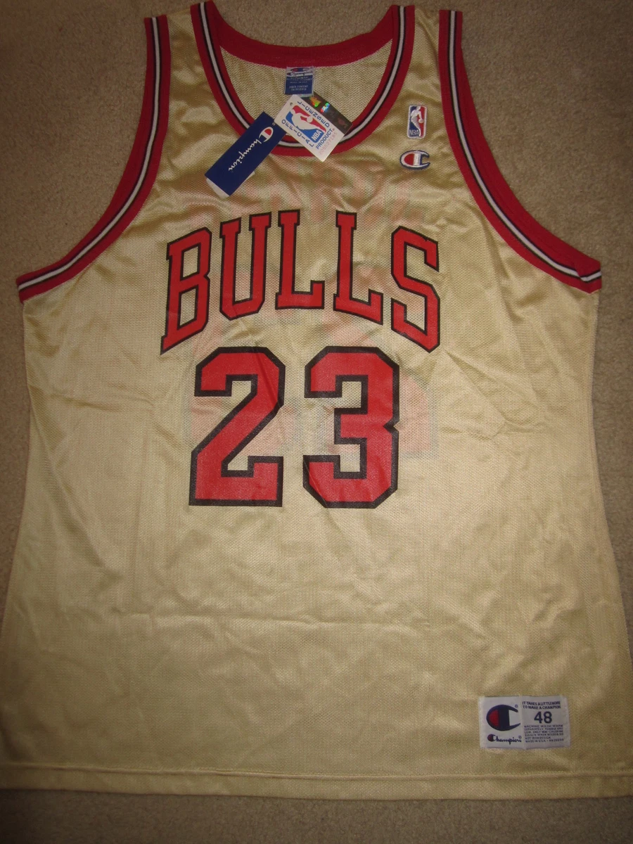 Michael Jordan Champion Chicago Bulls #23 Home NBA Jersey Size 48 XL NWT